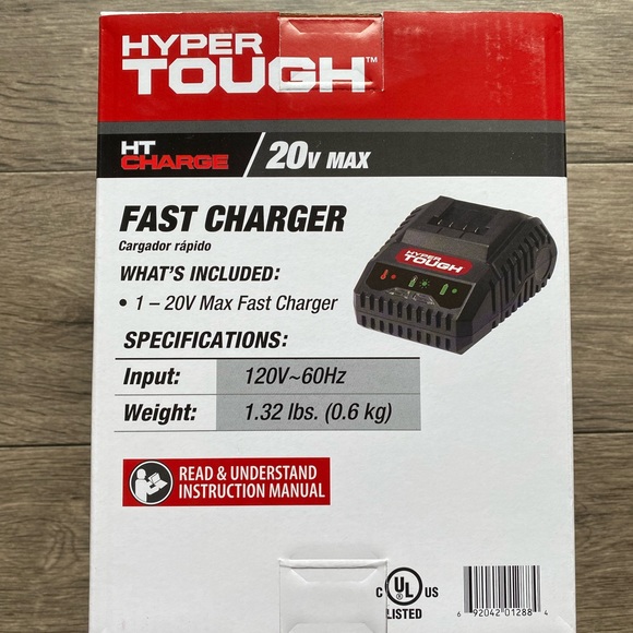 Hyper Tough 20v Fast Charger HT Charger LED Lights Full Compatible - Picture 2 of 8
